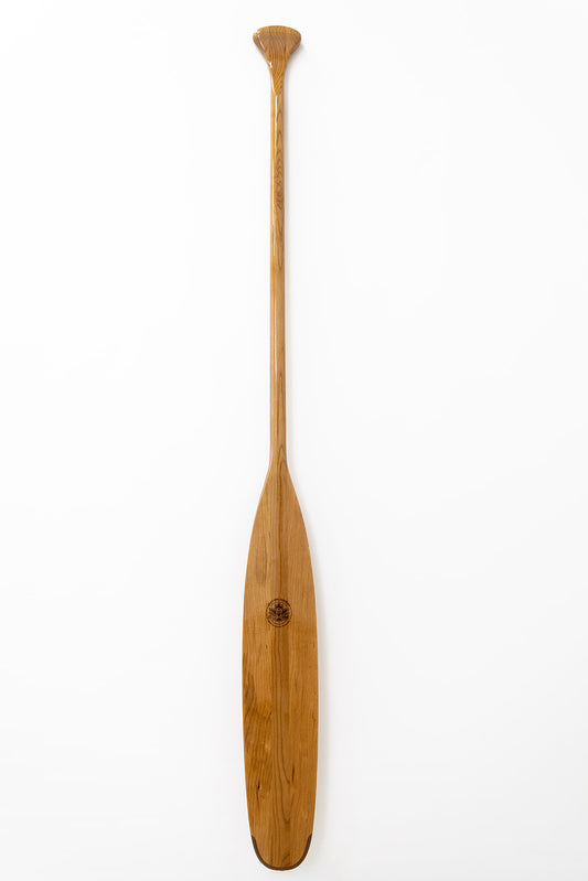 Plume Canoe Paddle – Lightweight Cherry Wood Paddle for Solo & Tandem Use (54″–66″)